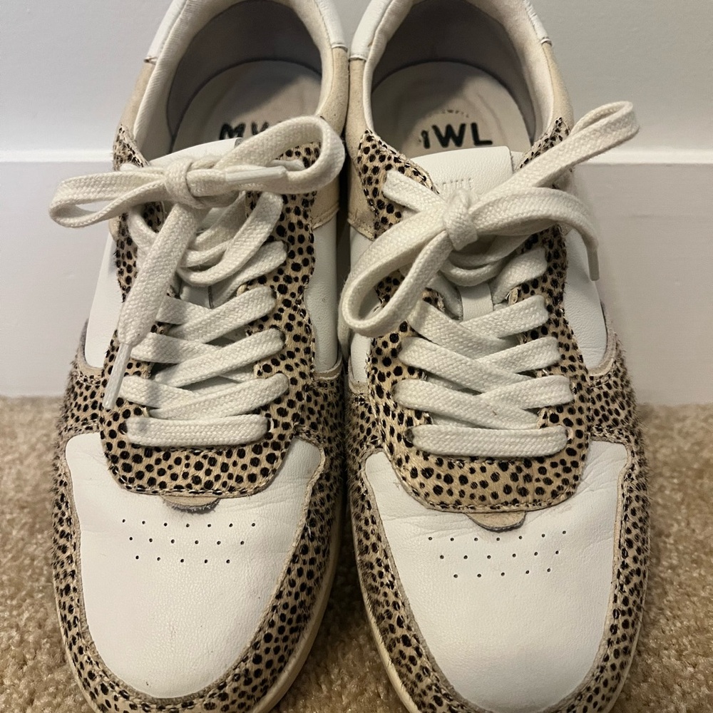 Madewell White and Tan Sneakers